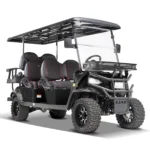 Matte Black Kandi Kruiser 6 Passenger Electric Golf Cart With 48v Lead Acid Battery 20 MPH Max Speed.webp